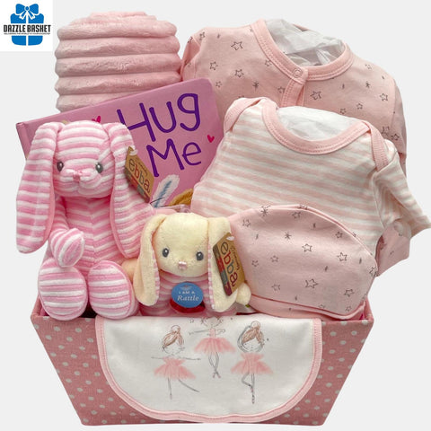 Calgary baby girl gift basket that includes quality product that the little angel will simply love.