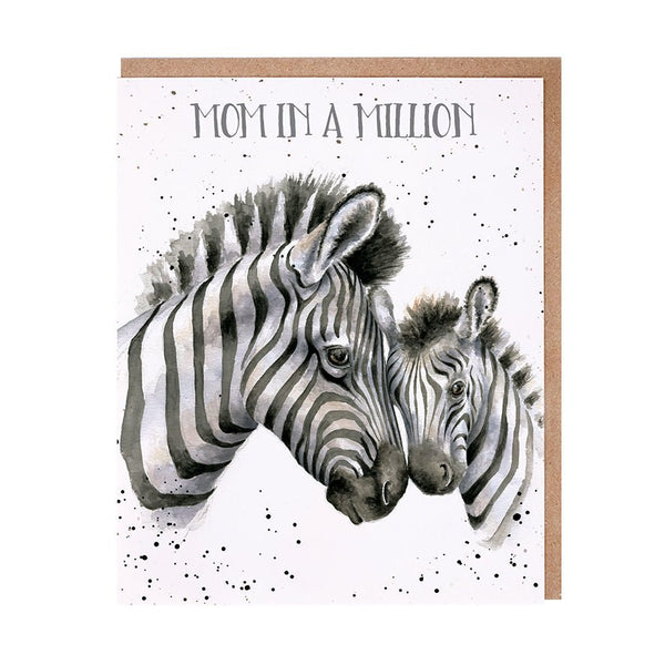 A greeting card for mother for all occasions. The card reads "Mom in a Million"
