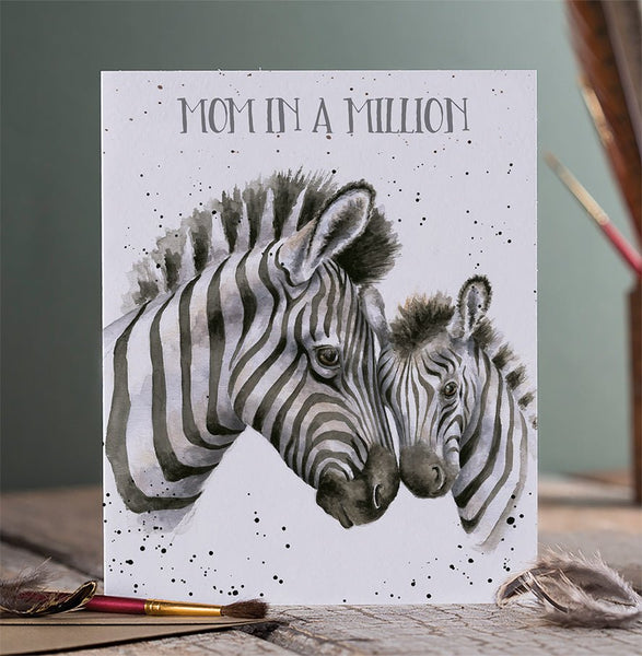 A greeting card for mother for all occasions. The card reads "Mom in a Million"