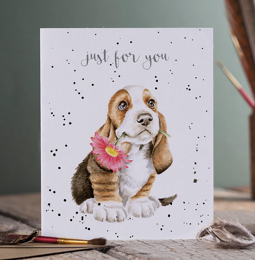 Unique With Love Greeting Card Just For You – Dazzle Basket