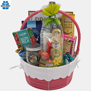 A Calgary Easter gift basket collection for the entire family with Easter themed chocolates and gourmet snacks. Same day free delivery and free weekend delivery available.