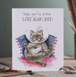 Get Well Greeting Card- Feline Well Again Soon