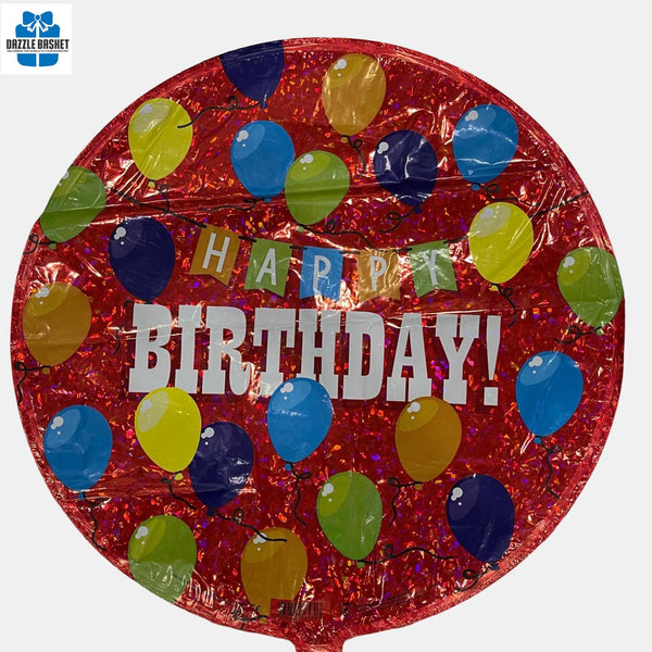 One 18" Helium Foil Balloon- Happy Birthday