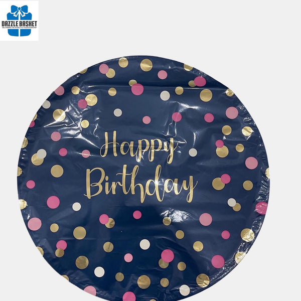 One 18" Helium Foil Balloon- Happy Birthday