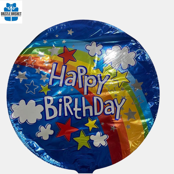 One 18" Helium Foil Balloon- Happy Birthday