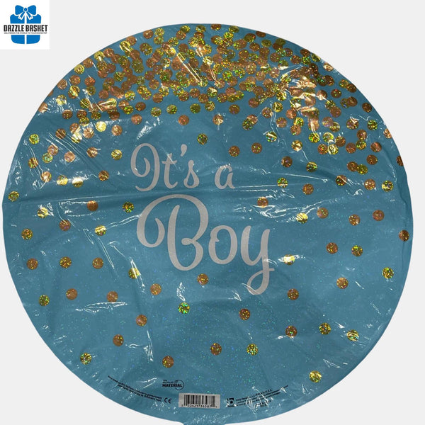 One 18" Helium Foil Balloon- It's a Boy!