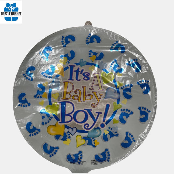 One 18" Helium Foil Balloon- It's a Boy!