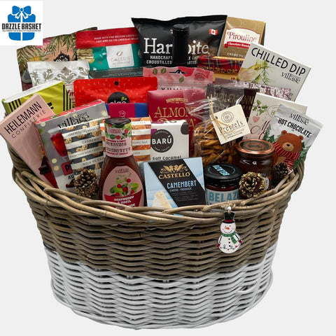 Gourmet Extravaganza Gift Basket- Best gourmet gift basket that contains large number of food products Calgary offers from Dazzle Basket