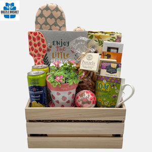 This Calgary Mother's day gift includes a host of quality products arranged in a wooden crate.
