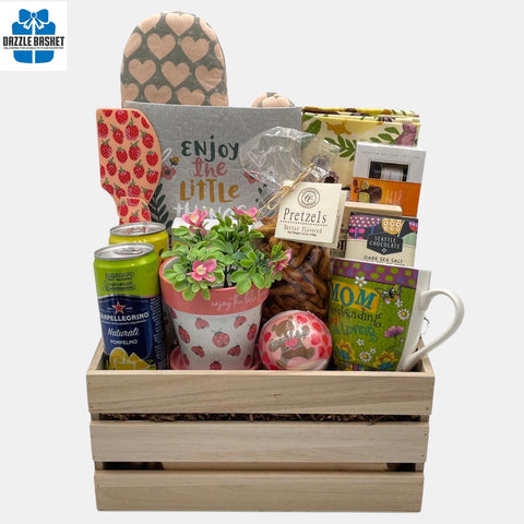 This Calgary Mother's day gift includes a host of quality products arranged in a wooden crate.
