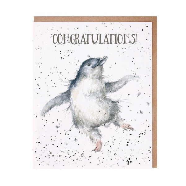 Congratulations greeting card that has image of a dancing animal.