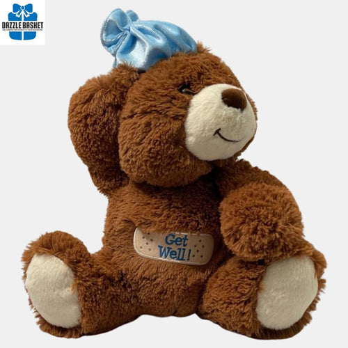 Plush Toy: Get Well Bear – Dazzle Basket